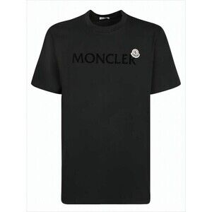 Moncler Regular-Fit Black Cotton T-Shirt With Embossed Logo - NWT